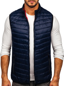 Men's Quilted Gilet Navy Blue Bolf 7103