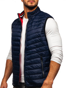 Men's Quilted Gilet Navy Blue Bolf 7103