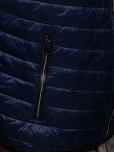 Men's Quilted Gilet Navy Blue Bolf 7103