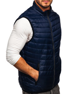 Men's Quilted Gilet Navy Blue Bolf 7103