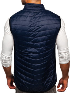 Men's Quilted Gilet Navy Blue Bolf 7103