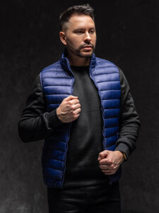 Men's Quilted Gilet Navy Blue Bolf LY32A1