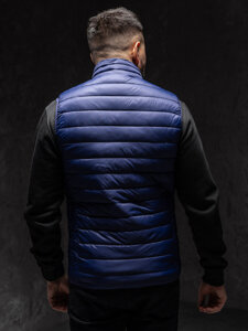 Men's Quilted Gilet Navy Blue Bolf LY32A1