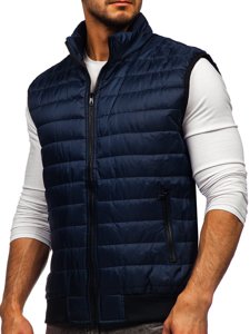 Men's Quilted Gilet Navy Blue Bolf MY77