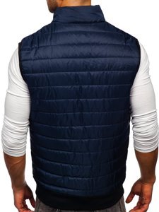 Men's Quilted Gilet Navy Blue Bolf MY77