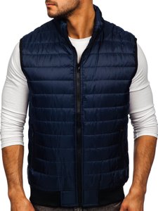 Men's Quilted Gilet Navy Blue Bolf MY77