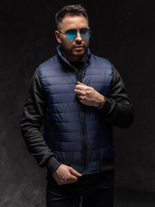 Men's Quilted Gilet Navy Blue Bolf MY77A1