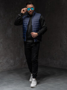 Men's Quilted Gilet Navy Blue Bolf MY77A1