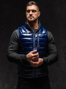 Men’s Quilted Gilet Navy Blue Bolf R0109AA1