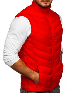 Men's Quilted Gilet Red Bolf 13073