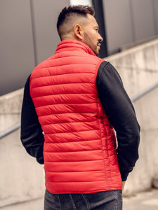 Men's Quilted Gilet Red Bolf LY32A