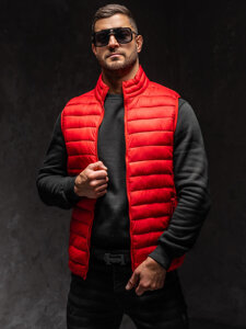 Men's Quilted Gilet Red Bolf LY32A1