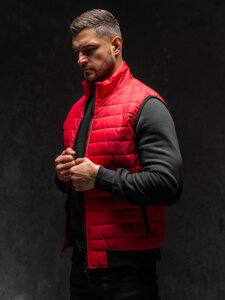 Men's Quilted Gilet Red Bolf MY77A1