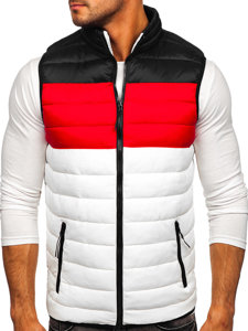 Men's Quilted Gilet White-Black Bolf HDL88005