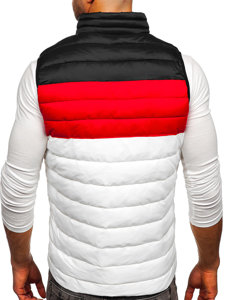 Men's Quilted Gilet White-Black Bolf HDL88005