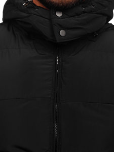 Men's Quilted Hooded Gilet Black Bolf 1189