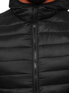 Men's Quilted Hooded Gilet Black Bolf 13072