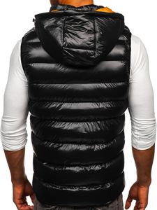 Men's Quilted Hooded Gilet Black Bolf 6506