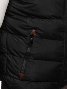 Men's Quilted Hooded Gilet Black Bolf B5382