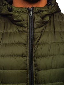 Men's Quilted Hooded Gilet Green Bolf MY88