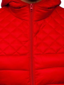 Men's Quilted Hooded Gilet Red Bolf HDL88003