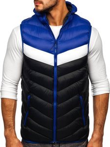 Men's Quilted Hoodie Gilet Navy Blue Bolf HDL88004