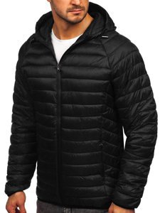 Men's Quilted Lightweight Jacket Black Bolf 13021