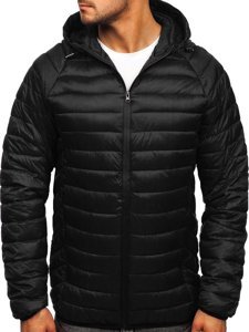 Men's Quilted Lightweight Jacket Black Bolf 13021