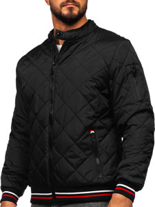 Men's Quilted Lightweight Jacket Black Bolf 7150