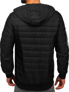 Men's Quilted Lightweight Jacket Black Bolf 8M902