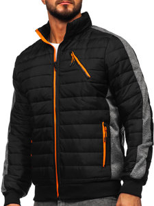 Men's Quilted Lightweight Jacket Black Bolf 8M909