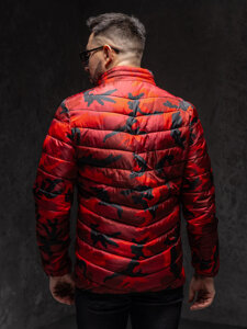 Men's Quilted Lightweight Jacket Camo-Red Bolf SM32A1