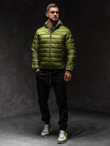 Men's Quilted Lightweight Jacket Green Bolf BK111A1