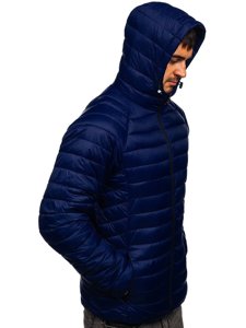 Men's Quilted Lightweight Jacket Navy Blue Bolf 13021