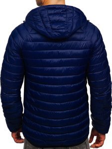 Men's Quilted Lightweight Jacket Navy Blue Bolf 13021