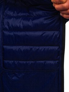 Men's Quilted Lightweight Jacket Navy Blue Bolf 13021