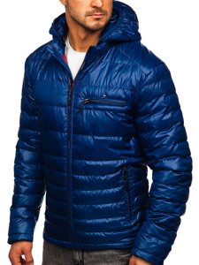 Men's Quilted Lightweight Jacket Navy Blue Bolf 2066