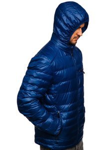 Men's Quilted Lightweight Jacket Navy Blue Bolf 2066