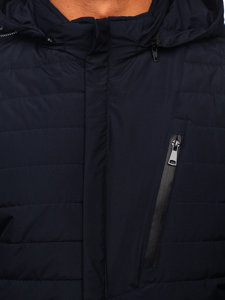 Men's Quilted Lightweight Jacket Navy Blue Bolf 22M305