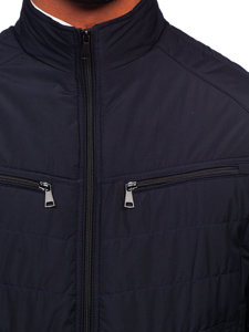 Men's Quilted Lightweight Jacket Navy Blue Bolf 22M307