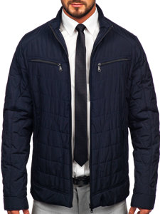 Men's Quilted Lightweight Jacket Navy Blue Bolf 22M307