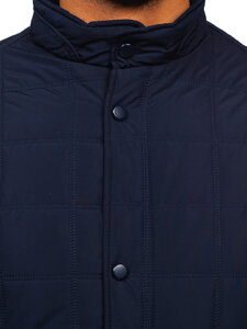 Men's Quilted Lightweight Jacket Navy Blue Bolf 5M709