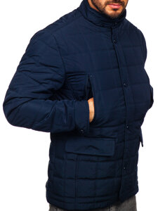 Men's Quilted Lightweight Jacket Navy Blue Bolf 5M709