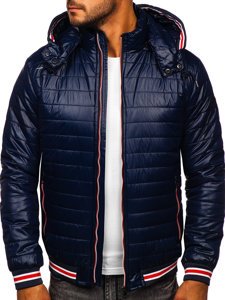 Men's Quilted Lightweight Jacket Navy Blue Bolf 6191