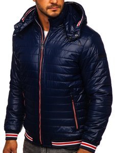 Men's Quilted Lightweight Jacket Navy Blue Bolf 6191