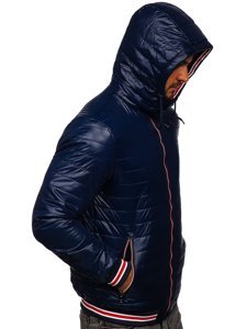 Men's Quilted Lightweight Jacket Navy Blue Bolf 6191