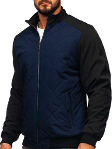 Men's Quilted Lightweight Jacket Navy Blue Bolf 84M3022