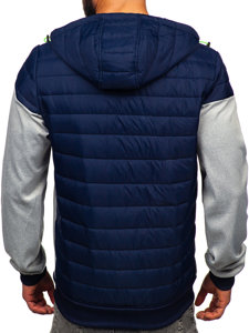 Men's Quilted Lightweight Jacket Navy Blue Bolf 8M901