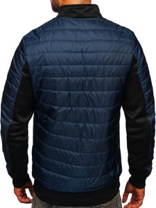 Men's Quilted Lightweight Jacket Navy Blue Bolf M10012