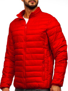 Men's Quilted Lightweight Jacket Red Bolf 5M703